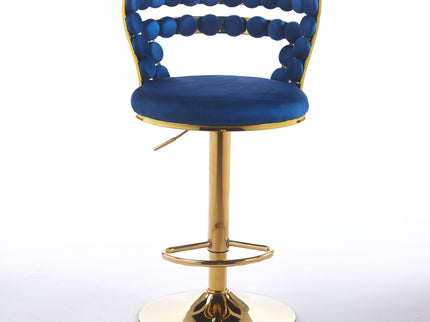 Modern Bar Chair With Iron Tube Legs, Soft Cushions And Comfortable Backrest (Set of 2)