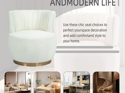 360 Degree Swivel Cuddle Barrel Accent Sofa Chair