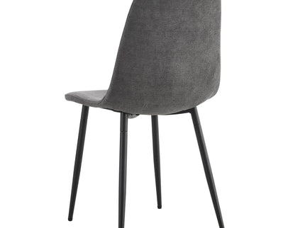 Modern Medieval Style Cushioned Side Chairs Set With Metal Legs For Kitchens