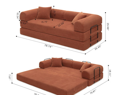 Convertible Foldable Floor Sofa Bed For Living Room