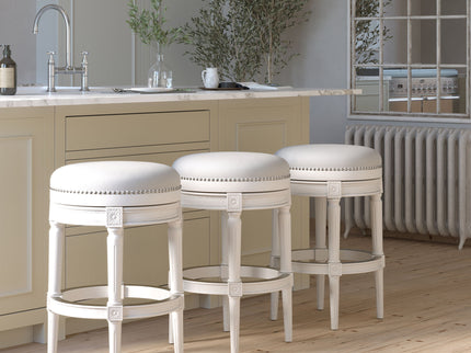 Rustic Elegance Backless Swivel Stool