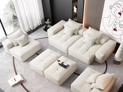 Modern Oversized Diy Combination Modular Sectional Sofa With Pillows