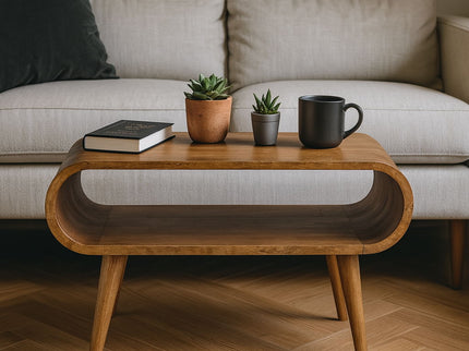 Solid Wood Open Coffee Table