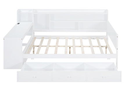 Daybed With 3 Drawers USB Ports And Desk