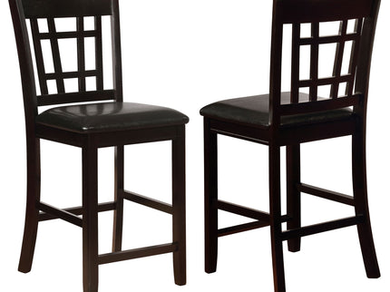 Lattice Back Counter Height Stools (Set of 2)