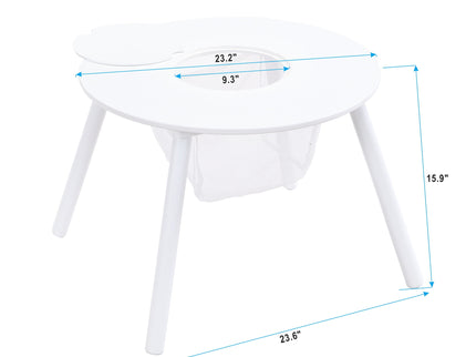 Children's Panel Table With 4 Chairs - White