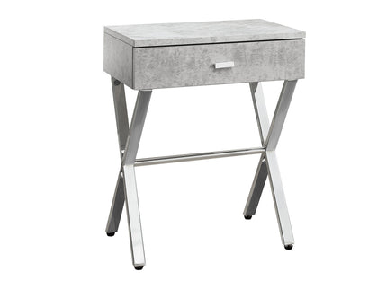 Accent Side X Table, Storage Drawer, Contemporary & Modern