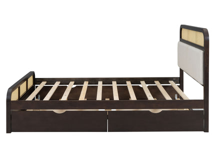 Platform Bed With Trundle And 2 Drawers
