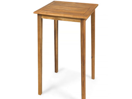 Outdoor Minimalist Acacia Wood Square Bar Table