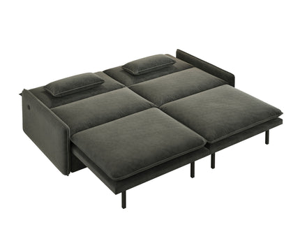 4 Seat Convertible Sleeper Sofa Bed, Modern With Storage