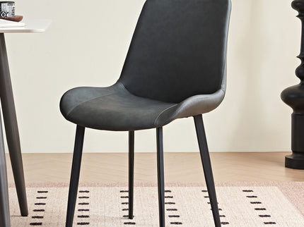 Dining Table Set, Chairs (Set of 2) - Gray