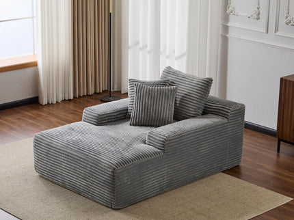 Oversized Chaise Lounge Chair Cozy Cloud Couch With 3 Throw Pillows And Wide Armrest