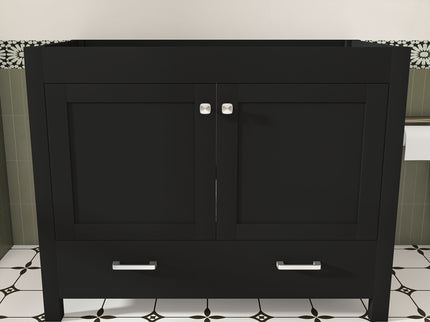 Bathroom Vanity With Soft Close Cabinet, Single Drawer, Sink Not Included - Black