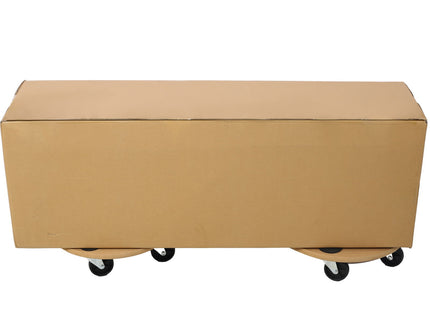 Furniture Moving Dolly, Heavy Duty Wood Rolling Mover With Wheels For Piano Couch Fridge Heavy Items, Securely Holds 500 Lbs (2 Piece Round Platform) - Natural