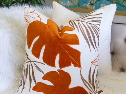 Autumn Vibes Leaf Accent Pillow
