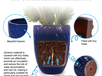 Ceramic Flowerpot, Planter For Patio, Garden, Windowsill