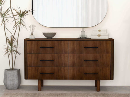 Logan - Dresser With 6 Drawers - Brown