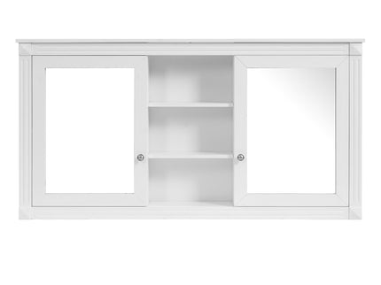 Modern Wall-Mount 2 In 1 Mirror Cabinet With Adjustable Shelves, Soft-Closing Hinges