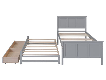 Platform Bed With Trundle And Drawers