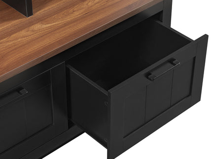 Hall Tree With Bench And Shoe Storage, 3 Large Drawers, Open Storage Shelves & Hooks