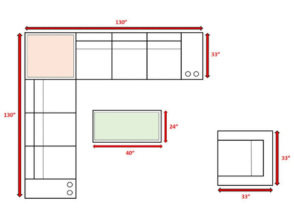 Modern Patio Rattan Sectional Set With Cushions