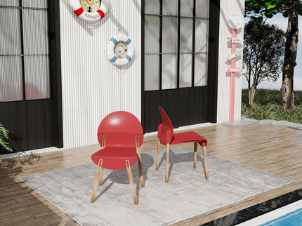 4 Piece Set Of Single Chairs With A Design Combining Modern And Traditional Elements