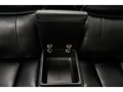 Jupiter - Leather Sectional - Black