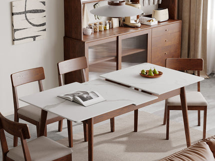 Round Corner Diagonal Leg Telescopic Table For 6 - 8 People To Meet Dining Table