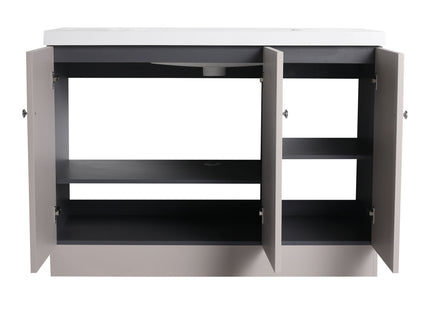 Contemporary Freestanding Bathroom Vanity With Resin Sink & Soft-Close Cabinet Doors