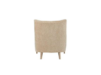 Hi Back Accent Chair - Light Brown