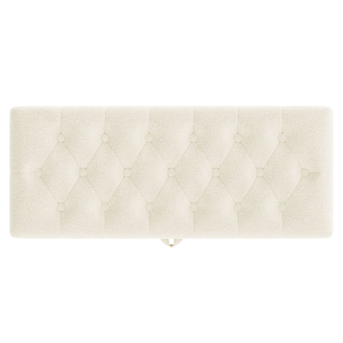 Modern Tufted Storage Ottoman Bench With Metal Legs
