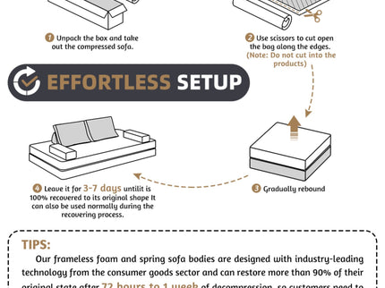 Multifunctional Convertible Sofa Bed With 2 Tumbler Backrests And 2 Pillows, Deep Seat Couch