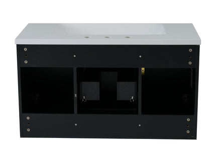 Wall Mounted Bathroom Vanity With Sink, Floating Storage Cabinet With 2 Drawers