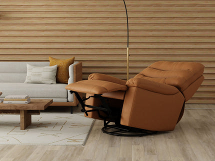 Oslo Antelope - Swivel Glider Recliner With Manual Footrest