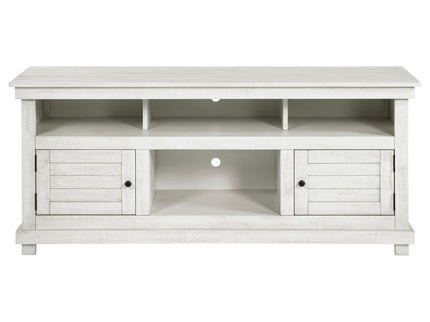 Castleton - TV Stand Media Console With Open Shelves And Storage Compartments - Antique White