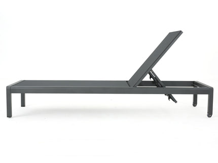 Outdoor Patio Chaise Lounge With 5 Reclining Positions