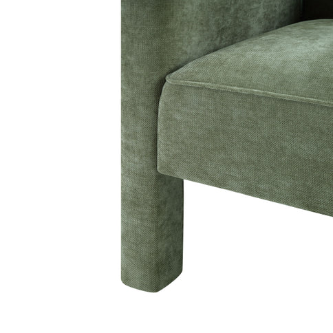 Barrel Accent Chair With Enclosed Arms