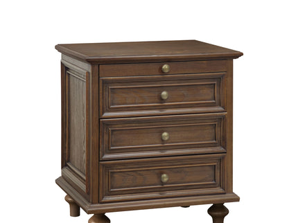 Farmhouse Nightstand With 4 Drawers