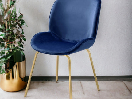 Chuchip - Side Chair (Set of 2) - Blue / Gold