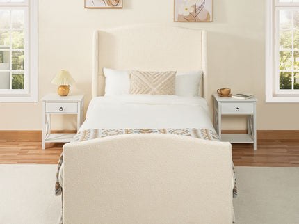 Platform Bed Frame With Tall Headboard And High Footboard