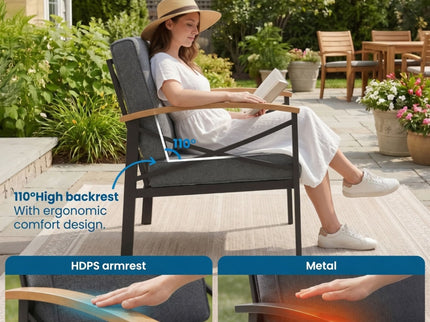 Outdoor Patio Armchair, All Weather (Set of 2)