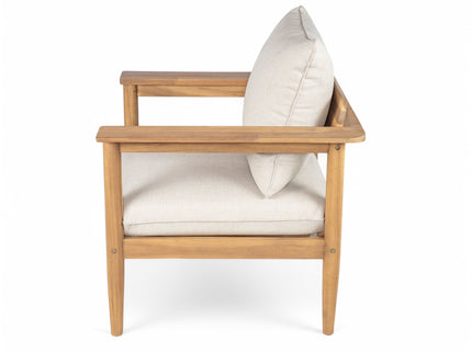 Terassi - Outdoor Lounge Chair (Set of 2) With Cushions - Beige / Light Teak