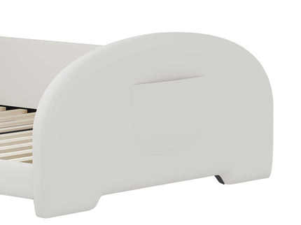 Upholstered Rabbit-Shape Princess Bed With Headboard And Footboard