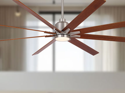 Oversized Large Ceiling Fan With Dimmable LED Light, 8 Blades, Remote Control