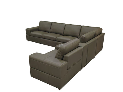 Upholstered Large Arms Sectional With Recliner Seats