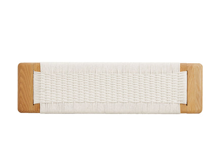 Design Dining Bench Bed Bench For Bedroom - White / Natural Oak