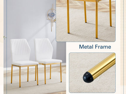 Luxury Simple Chair With Metal Leg