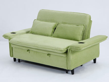 Modern Fabric Multi-Functional Sofa Bed With Adjustable Armrests And Backrests