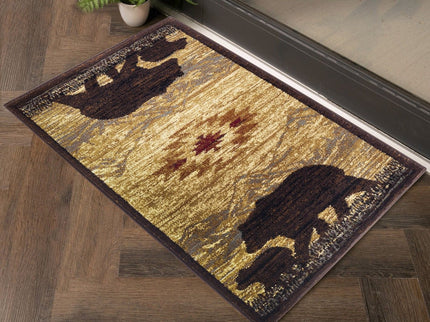 Nature's Nest - 5'3" X 7'3" Lodge Area Rug - Multi / Beige