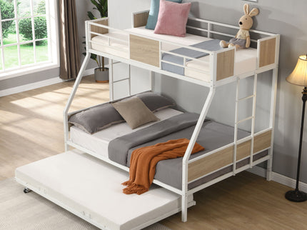 Modern Metal Bunk Bed With Dual Side Ladder And Metal Desig